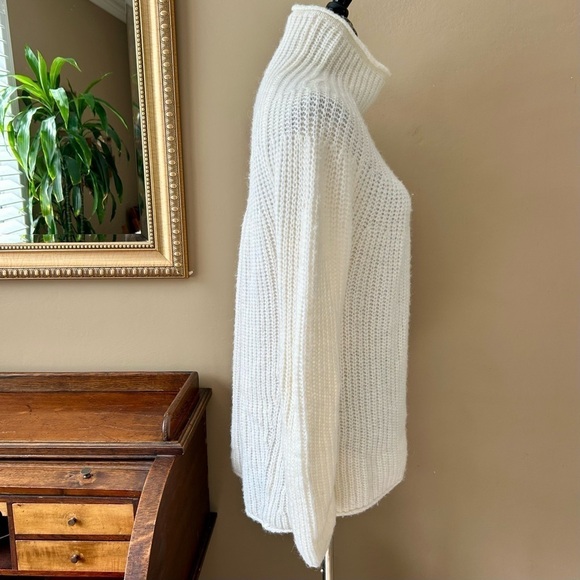 Rag & Bone Joseph Alpaca Turtleneck Oversized Sweater Ivory Cream White Size M - Picture 10 of 16